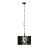 Varaluz - 380P03MBFG - Three Light Pendant - Estela - Matte Black/French Gold