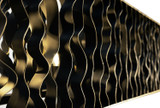 Varaluz - 380N06MBFG - Six Light Linear Pendant - Estela - Matte Black/French Gold