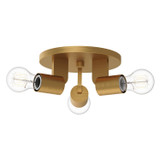 Alora - SF607003AG - Three Light Semi-Flush Mount - Claire - Aged Gold