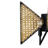 Varaluz - 379W01MBS - One Light Wall Sconce - Machina - Matte Black/Sulihiya
