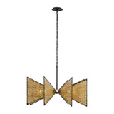 Varaluz - 379C08MBS - Eight Light Chandelier - Machina - Matte Black/Sulihiya