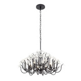 Varaluz - 378C08MB - Eight Light Chandelier - Wildflower - Matte Black