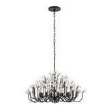 Varaluz - 378C08MB - Eight Light Chandelier - Wildflower - Matte Black