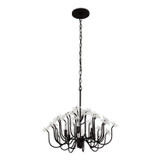Varaluz - 378C06MB - Six Light Chandelier - Wildflower - Matte Black