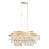 Varaluz - 377N09FG - Nine Light Linear Pendant - Kalani - French Gold