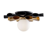 Varaluz - 372S01SMBFG - LED Convertible Flush Mount/Wall Sconce - Daphne - Matte Black/French Gold