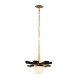 Varaluz - 372P01MMBFG - One Light Pendant - Daphne - Matte Black/French Gold