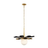 Varaluz - 372P01LMBFG - One Light Pendant - Daphne - Matte Black/French Gold