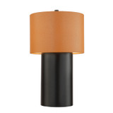 Varaluz - 368T01BLC - One Light Table Lamp - Secret Agent - Black/Camel Leather