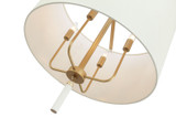 Varaluz - 368P04GOW - Four Light Pendant - Secret Agent - Painted Gold/White Leather