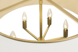 Varaluz - 364P06MWFG - Six Light Pendant - Coco - Matte White/French Gold