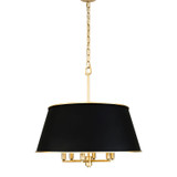 Varaluz - 364P06MBFG - Six Light Pendant - Coco - Matte Black/French Gold