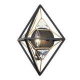 Varaluz - 353W01MBFG - One Light Wall Sconce - Marcia - Matte Black/French Gold