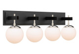 Varaluz - 352B04BLPN - Four Light Bath - Allie - Black/Polished Nickel