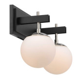 Varaluz - 352B02BLPN - Two Light Bath - Allie - Black/Polished Nickel