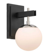 Varaluz - 352B01BLPN - One Light Bath - Allie - Black/Polished Nickel