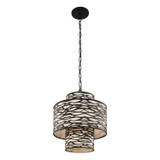 Varaluz - 348P04CB - Four Light Pendant - Kato - Carbon Black