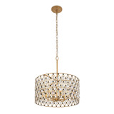 Varaluz - 345P06FGMB - Six Light Pendant - Windsor - French Gold/Matte Black