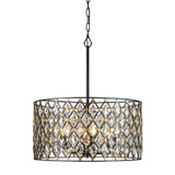 Varaluz - 345P06CBHG - Six Light Pendant - Windsor - Carbon/Havana Gold