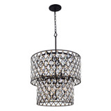 Varaluz - 345C07CBHG - Seven Light Chandelier - Windsor - Carbon/Havana Gold