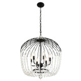 Varaluz - 343P06MB - Six Light Pendant - Voliere - Matte Black