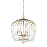 Varaluz - 343P06HG - Six Light Pendant - Voliere - Havana Gold