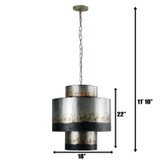 Varaluz - 323F04OG - Four Light Pendant - Cannery - Ombre Galvanized