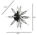 Varaluz - 311S04CB - Four Light Wall/Ceiling Light - Orbital - Carbon