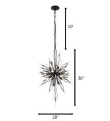 Varaluz - 311F16CB - 16 Light Foyer Pendant - Orbital - Carbon