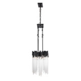 Varaluz - 309N08MBFG - Eight Light Linear Pendant - Matrix - Matte Black/French Gold