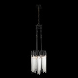 Varaluz - 309N08MBFG - Eight Light Linear Pendant - Matrix - Matte Black/French Gold