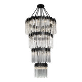 Varaluz - 309C30MBFG - 30 Light Chandelier - Matrix - Matte Black/French Gold