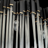 Varaluz - 309C30MBFG - 30 Light Chandelier - Matrix - Matte Black/French Gold