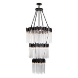 Varaluz - 309C19MBFG - 18 Light Chandelier - Matrix - Matte Black/French Gold