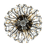 Varaluz - 271S03MBFG - Three Light Semi-Flush Mount - Bask - Matte Black/French Gold