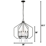 Varaluz - 270P07OX - Seven Light Pendant - Barcelona - Onyx