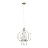 Varaluz - 270P04TR - Four Light Pendant - Barcelona - Transcend Silver