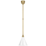 Visual Comfort Signature - TOB 5818HAB-WHT - LED Pendant - Academy Barn Light - Hand-Rubbed Antique Brass