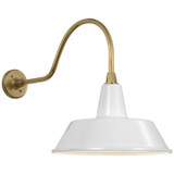 Visual Comfort Signature - TOB 2802HAB/S2-WHT - LED Barn Light - Academy Barn Light - Hand-Rubbed Antique Brass