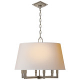 Visual Comfort Signature - SL 5820AN-NP - Six Light Pendant - Square Tube - Antique Nickel