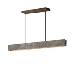 ET2 - E26266-TTVBZ - LED Linear Pendant - Lintel - Titanium Travertine / Bronze