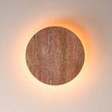 ET2 - E14353-RLGM - LED Wall Sconce - Discus - Rosso Laterite / Gunmetal