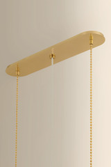 Hudson Valley - 8549-AGB - Three Light Linear - Valeria - Aged Brass