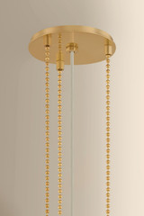 Hudson Valley - 8528-AGB - Three Light Pendant - Valeria - Aged Brass