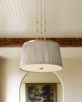 Hudson Valley - 8528-AGB - Three Light Pendant - Valeria - Aged Brass