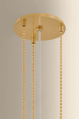 Hudson Valley - 8519-AGB - One Light Pendant - Valeria - Aged Brass