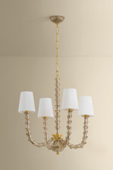 Hudson Valley - 6844-AGB - Four Light Chandelier - Calumet - Aged Brass