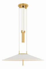 Hudson Valley - 4751-AGB/SWH - LED Pendant - Emmons - Aged Brass
