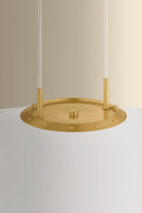 Hudson Valley - 4751-AGB/SWH - LED Pendant - Emmons - Aged Brass