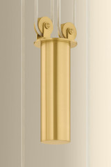Hudson Valley - 4751-AGB/SWH - LED Pendant - Emmons - Aged Brass
